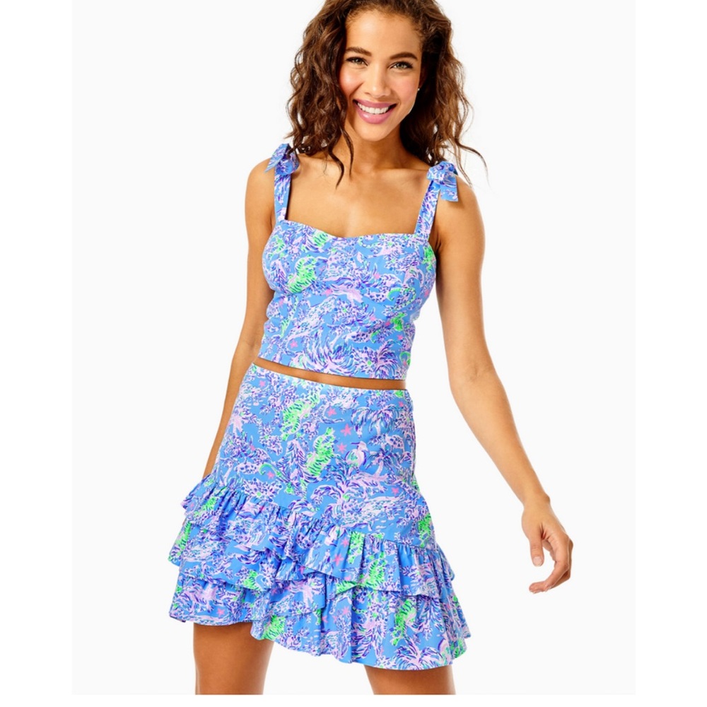 Lilly Pulitzer Rosalie Two-Piece Set In Blue Peri The Turtle size 4